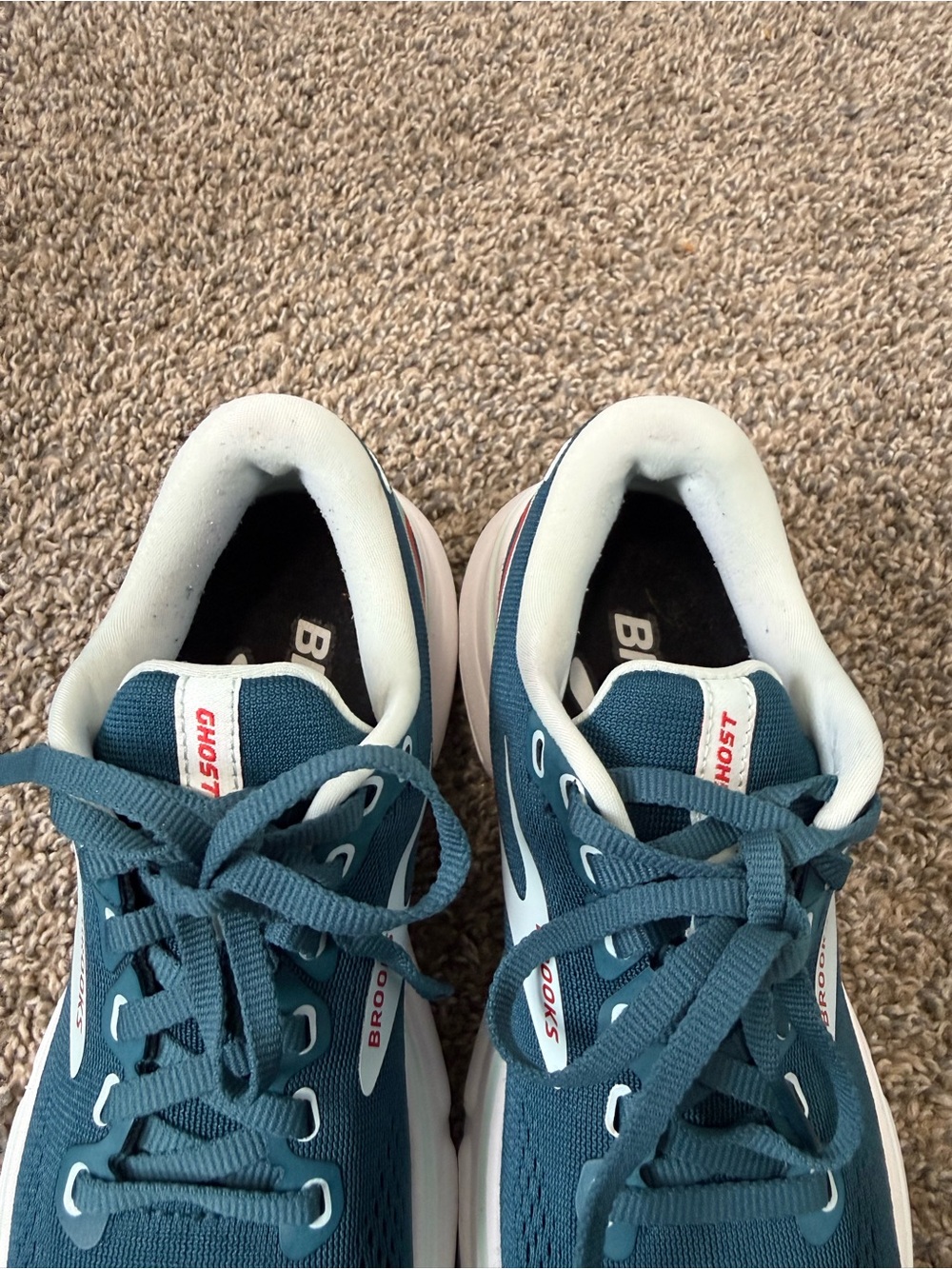 Brooks ghost 15 Women's Running Shoes - Teal with White and Red Accents - Picture 5 of 7